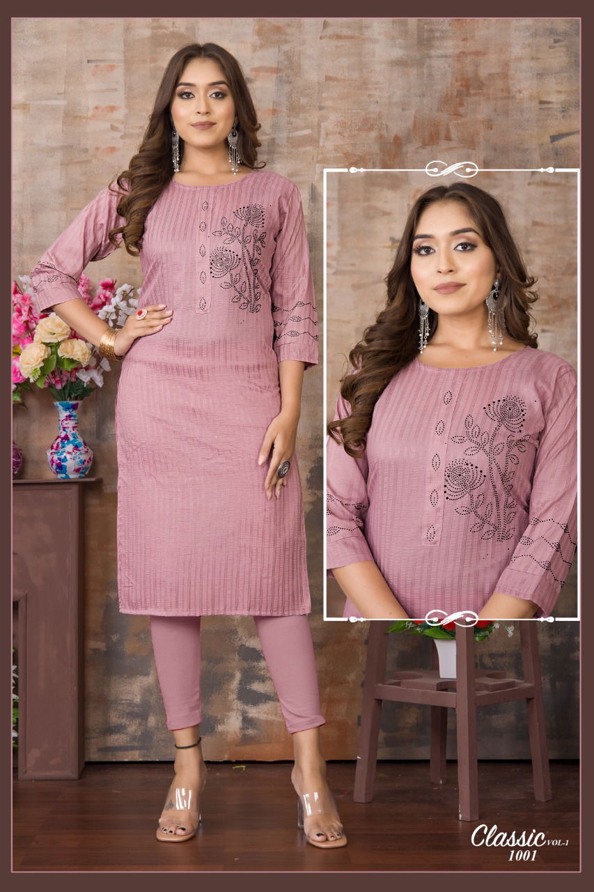 Classiv Vol 1 Regular Wear Wholesale Kurtis Catalog
